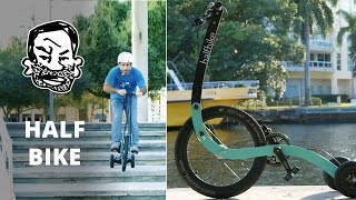 Crazy trike with rear wheel steering  The Halfbike [upl. by Gatian753]