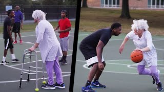 Grandma Plays Basketball At The Park [upl. by Rachelle]