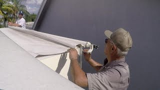 HOW TO REPLACE RV SLIDE OUT TOPPER AWNING FABRIC [upl. by Enilegna]