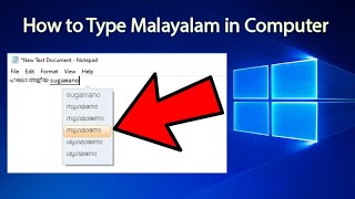 Manglish Keyboard Malayalam Typing Software For Windows 10  How to Type Malayalam in Computer [upl. by Hayden]