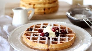 Belgian Waffle Recipe  How to Make Waffles [upl. by Acyssej536]