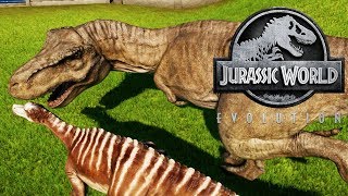 DINOSAURIOS CARNIVOROS CONTRA DINOSAURIOS HERBIVOROS JURASSIC WORLD EVOLUTION [upl. by Audrey34]