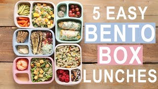 5 EASY BENTO BOX LUNCHES FOR BACK TO SCHOOL  5 WAYS 5 DAYS MEAL PREP [upl. by Evette69]