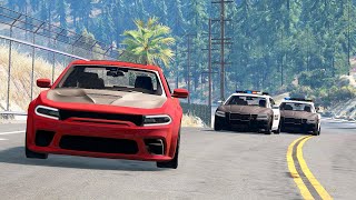 The Heist │Epic Police Chases  BeamNG Drive Movie [upl. by Gerkman]