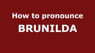 How to Pronounce BRUNILDA in Spanish  PronounceNamescom [upl. by Golden511]