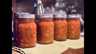 Homemade Garden Fresh Salsa Canning Recipe [upl. by Eedeed]