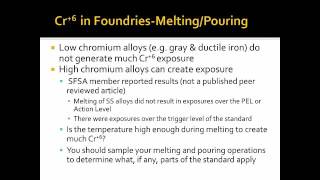 Hexavalent Chromium Part 1 OSHA’s Standard [upl. by Musser460]