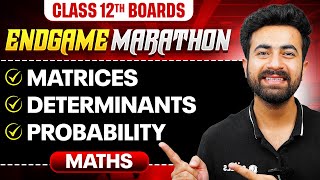 Class 12th MATHS  Matrices Determinants Probability  ENDGAME MARATHON 🔥  PW [upl. by Anatole]