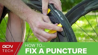 How To Fix A Puncture On A Road Bike  Repair A Roadside Flat Tyre [upl. by Yreneh]