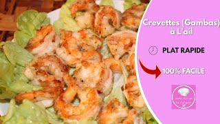 Recette Crevettes Gambas A LAil Facile Et Rapide [upl. by Eednahs]