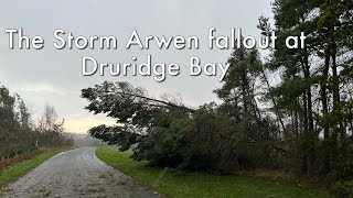 Storm Arwen Fallout at Druridge Bay Country Park [upl. by Kciredohr61]