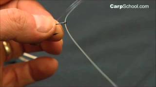 How to tie a Mono or Fluorocarbon Carp Hair Rig [upl. by Ilona172]