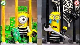 LEGO Prison Break Situation  RICH JAIL VS BROKE JAIL [upl. by Anafetse120]