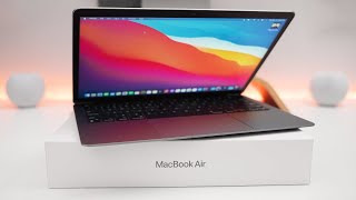 2020 MacBook Air M1  Unboxing Setup and First Look [upl. by Letsyrk980]