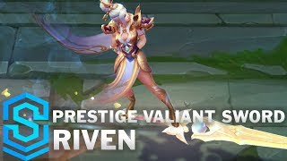 Prestige Valiant Sword Riven Skin Spotlight  League of Legends [upl. by Alegna662]