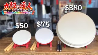 50 drum vs 75 drum vs 380 drum  Nintendo Switch Drum Controllers for Taiko no Tatsujin [upl. by Tlaw]