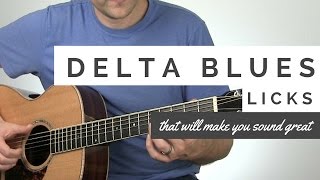 Delta Blues Licks that Will Make You Sound Awesome  Tuesday Blues 131 [upl. by Ellenrad]