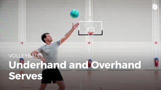 Underhand and overhand serves  Volleyball [upl. by Ignacio]