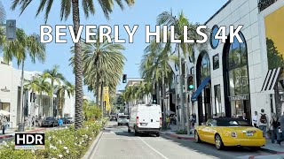 Driving Beverly Hills 4K HDR  Los Angeles USA [upl. by Ahsiya]