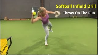 Softball Infield Drill Throwing On The Run [upl. by Sola]