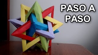 Tetraedro Intersectado De Origami ¡TUTORIAL FACIL  Intersecting Tetrahedra Origami [upl. by Amoeji766]