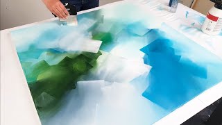 5 Abstract Acrylic Paintings WOW  Easy Painting Techniques [upl. by Ecnar]