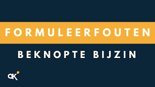 Formuleerfouten Onjuiste beknopte bijzin [upl. by Notsle437]