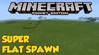 Super Flat Spawn Seed  Minecraft Pocket Edition [upl. by Eidnyl]