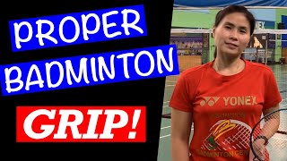 How to Grip Your Badminton Racket Properly [upl. by Goldina]