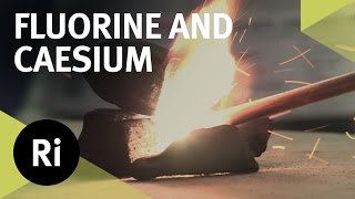 Reacting Fluorine with Caesium  First Time on Camera [upl. by Ylla]