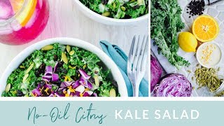 NoOil Citrus Kale Salad [upl. by Durand]