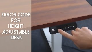 Error Code for FlexiSpot Standing Desk  FAQs [upl. by Islaen]