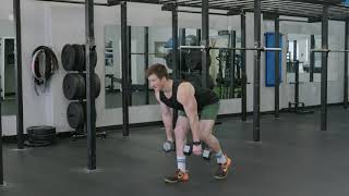 Staggered Stance Dumbbell Romanian Deadlift  RDL Variations [upl. by Voe303]