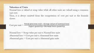 Process Costing Normal Loss Abnormal Loss and Abnormal Gain [upl. by Eitisahc]