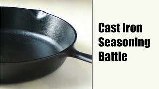 Seasoning Cast Iron Flaxseed vs Old School methods [upl. by Wildermuth]