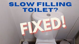 How to Fix a Slow Filling Toilet Tank Cistern [upl. by Nevuer]