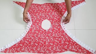 Beautiful Kaftan TOP making in Just 10 Minute  Kaftan TOP  By Simple Cutting [upl. by Eilrebma]