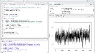 R Tutorial 32 Markov Chain Monte Carlo MCMC  Metropolis Algorithm [upl. by Allekram]