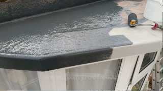 How to FIBREGLASS A ROOF  How to Fibreglass a Bay Roof DIY [upl. by Arutak]