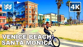 🚴 Venice Beach ● Santa Monica ● Pacific Palisades  Virtual Cycling Bike Ride  California USA 4K [upl. by Llertac]