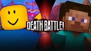 Fan Made Death Battle Trailer Steve VS Roblox Noob  Minecraft VS Roblox [upl. by Hirasuna562]