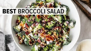 BROCCOLI SALAD  the perfect party salad recipe [upl. by Hazaki799]