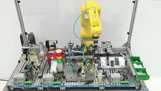 Industry 40 Training with a FANUC Industrial Robot  HandsOn Mechatronics Training Amatrol [upl. by Liahus]