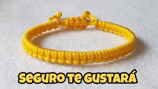 ESTA PULSERA DE HILO ES UN ESTILO MUY FÁCIL Y RÁPIDO DE HACER  TUTORIAL PASO A PASO DIY [upl. by Bowie]