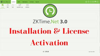 ZK TimeNet 30 Software Installation amp License Activation [upl. by Asela]