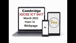 IGCSE ICT 0417 March 2021 P3 Webpage [upl. by Quirk]