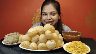 Eating FuchkaPanipuri Street Food Mukbang।। [upl. by Eugen]