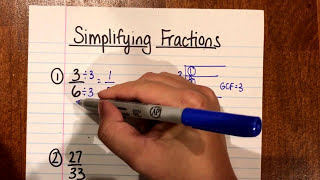 Simplifying Fractions Using Greatest Common Factor [upl. by Milman]