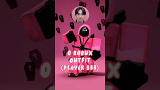 0 ROBUX PLAYER 333 OUTFIT squidgame roblox shorts youtubeshorts [upl. by Sebbie]