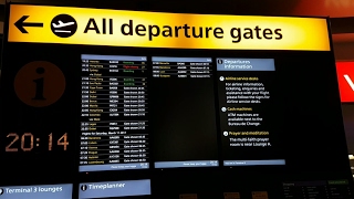 Departure Area of London Heathrow Airport  Terminal 3 [upl. by Yarised]